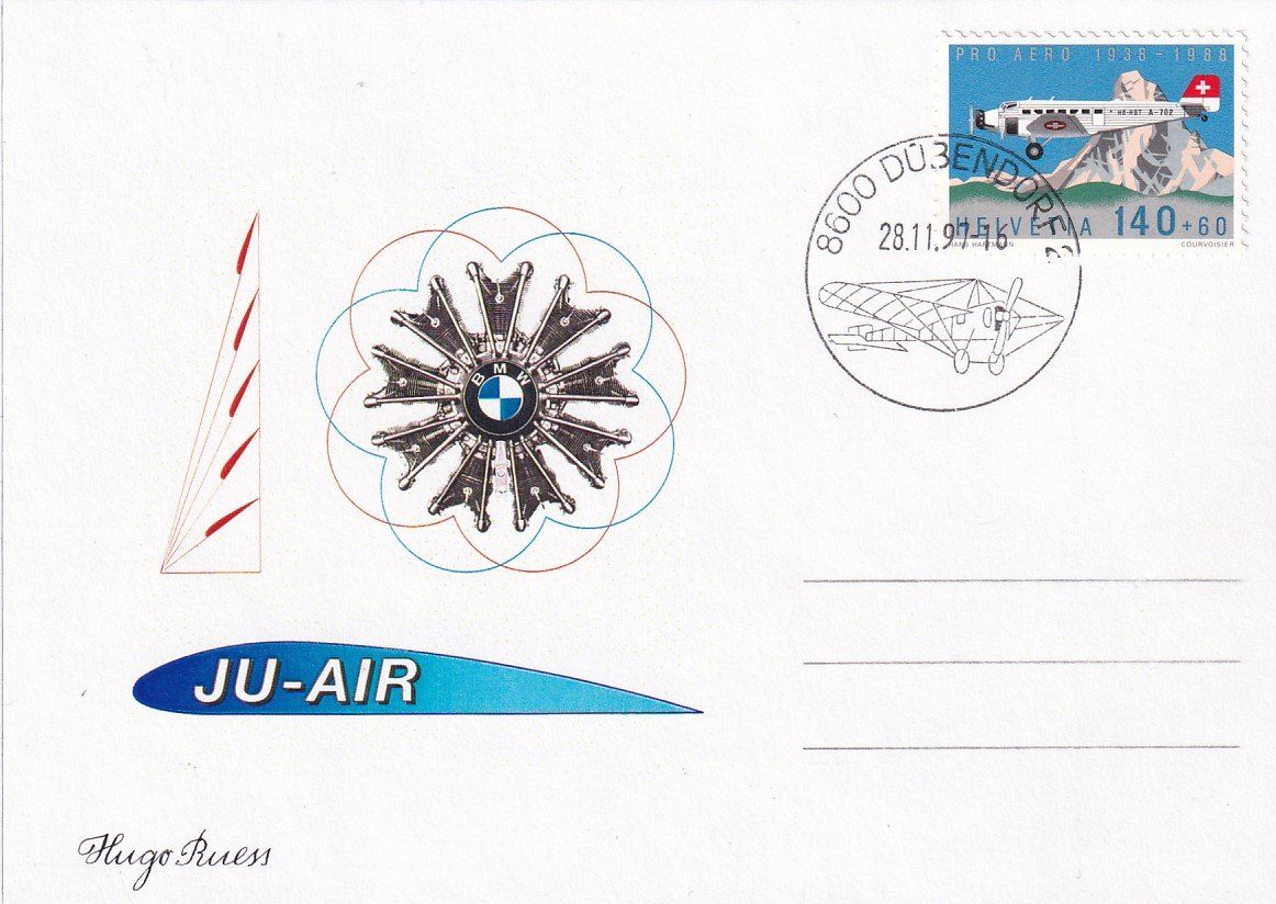 Alle Briefmarken: JU-Air 1997 (spezielle Ansichtskarte) – Gebraucht aus Baar von Asmara111