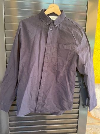 Kinder Hemd marine blau 164 H&M 100% Baumwolle