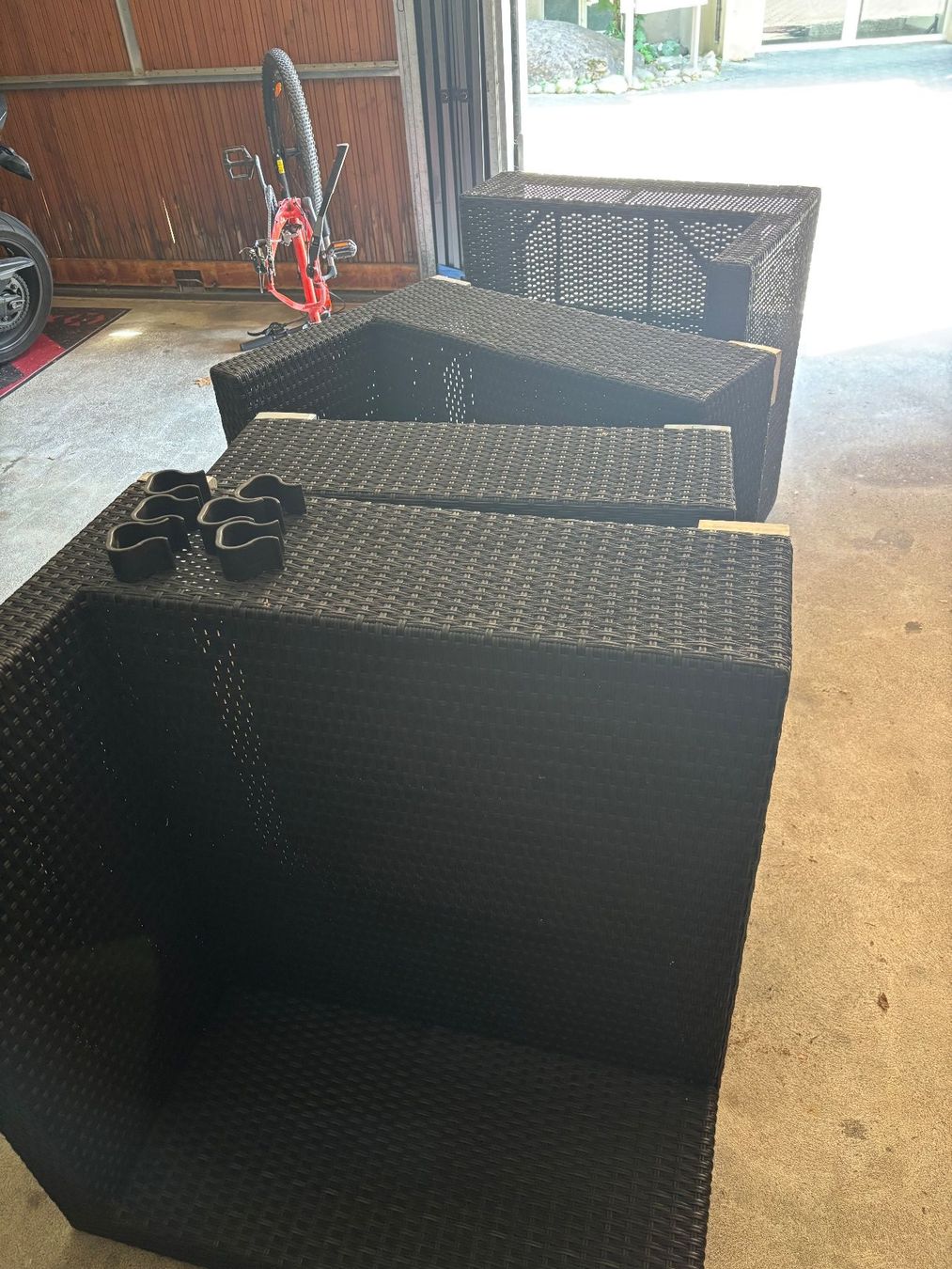 Divani: Gartenloungemöbel Poly Rattan Schwarz modulares Elementge... – Usato da Dietikon venduto da Engelstro0 1