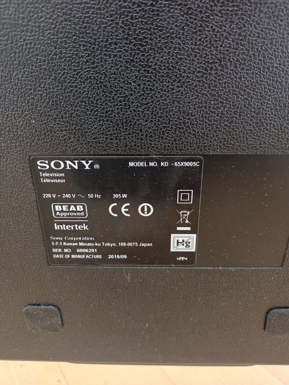 Sony Fernseher: Fernseher Sony Bravia Kd-65x9005c 4K 65'' – Gebraucht aus Wängi von Max64 1