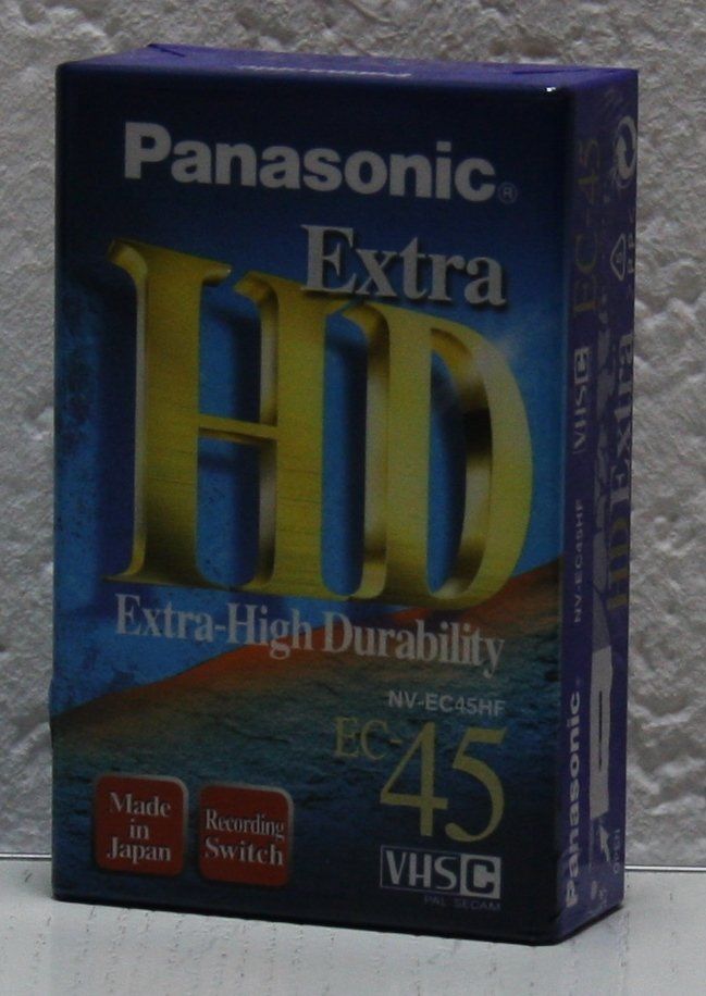 Cassette vuote: PANASONIC EXTRA HD 45 Min. VHS-C – Nuovo e nell'imballaggio originale da Fisibach venduto da he-man210