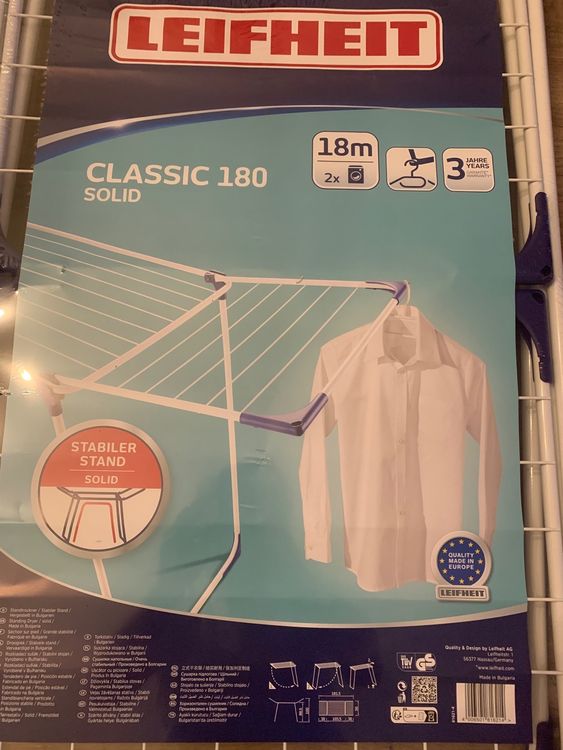 180 NEU | - SOLID Leifheit Ricardo Kaufen classic Wäscheständer auf