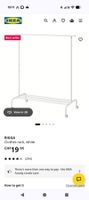IKEA RIGGA white clothes rack