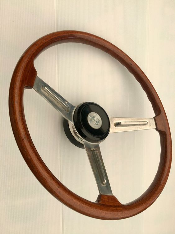 Volant Bois Pour Alfa Romeo - Noir, Diamètre 350 Mm, Araignée Bois 1983-1989 - Occasion