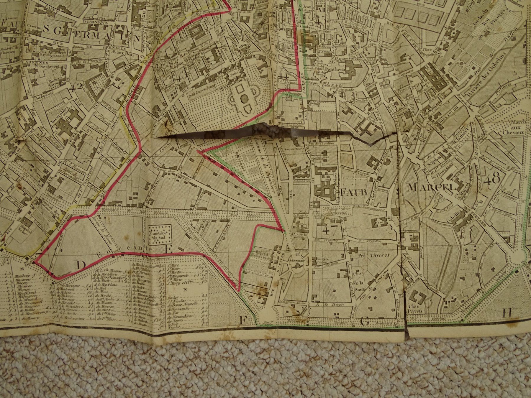 Incisioni: KARTE VON PARIS 1836 – Usato da Grüningen venduto da Kartensammler 5