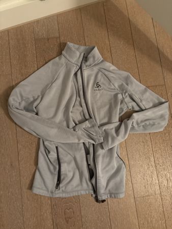 Light gray Odlo jacket, perfect for autumn walks. Size M
