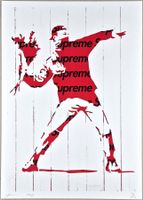 Death NYC Ltd Pop Art Druck " Supreme Banksy Flower Thrower