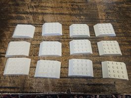lego 32083 lot de 12 pièces White Slope 45 6 x 4 Double