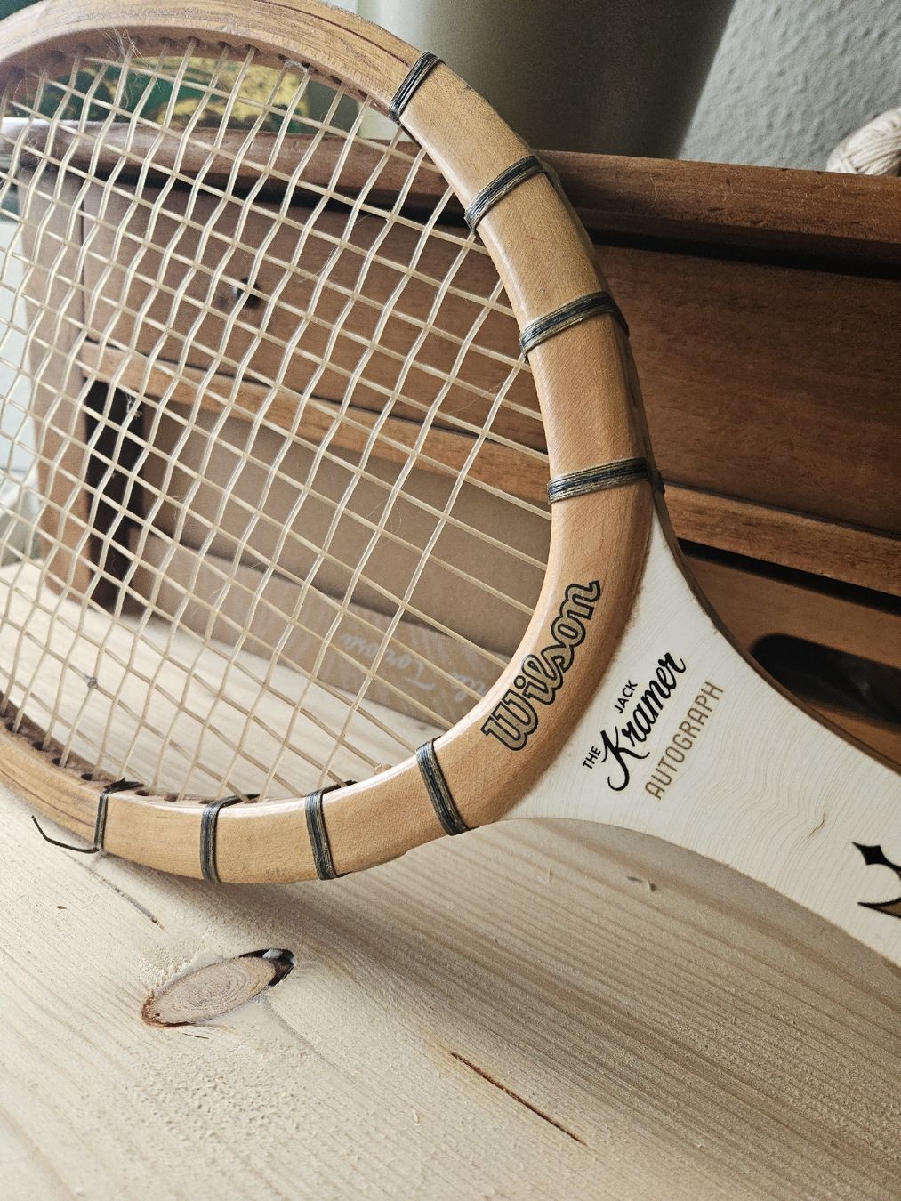 Vintage Wilson Jack Kramer Autograph Wooden Tennis Racket Light 4 5/8--USA Made