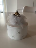 Weihnachtsdose Engel neu weiss