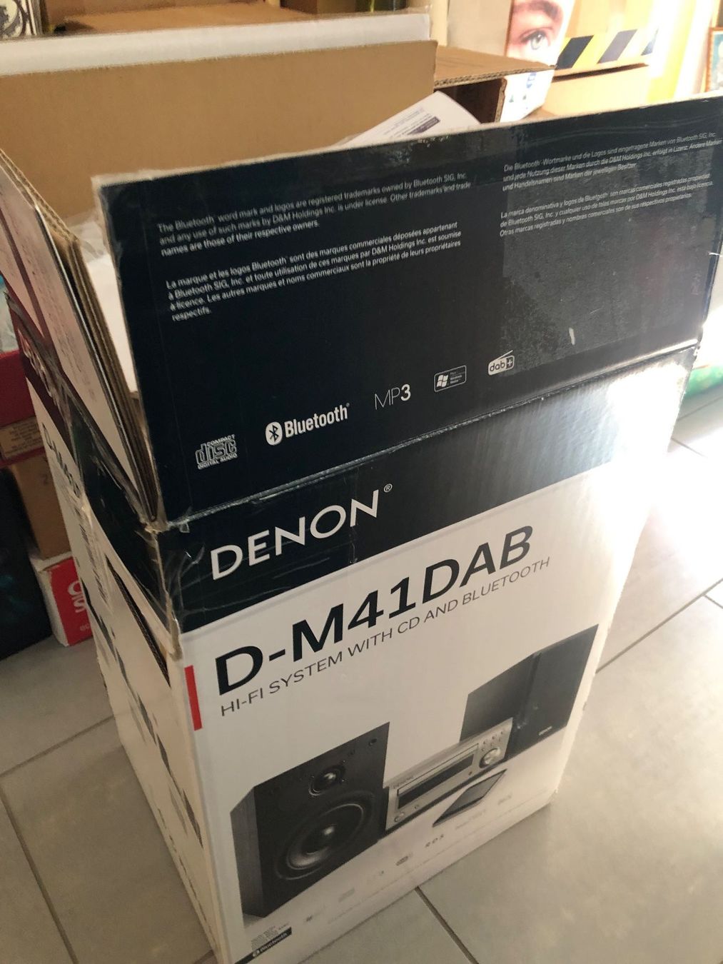 Denon Multimediaplayer & Streamer: Denon Mini Hifi CD/Bluetooth/DAB  D-41 DAB+ Silver – Neu (gemäss Beschreibung) aus Bigenthal von  8