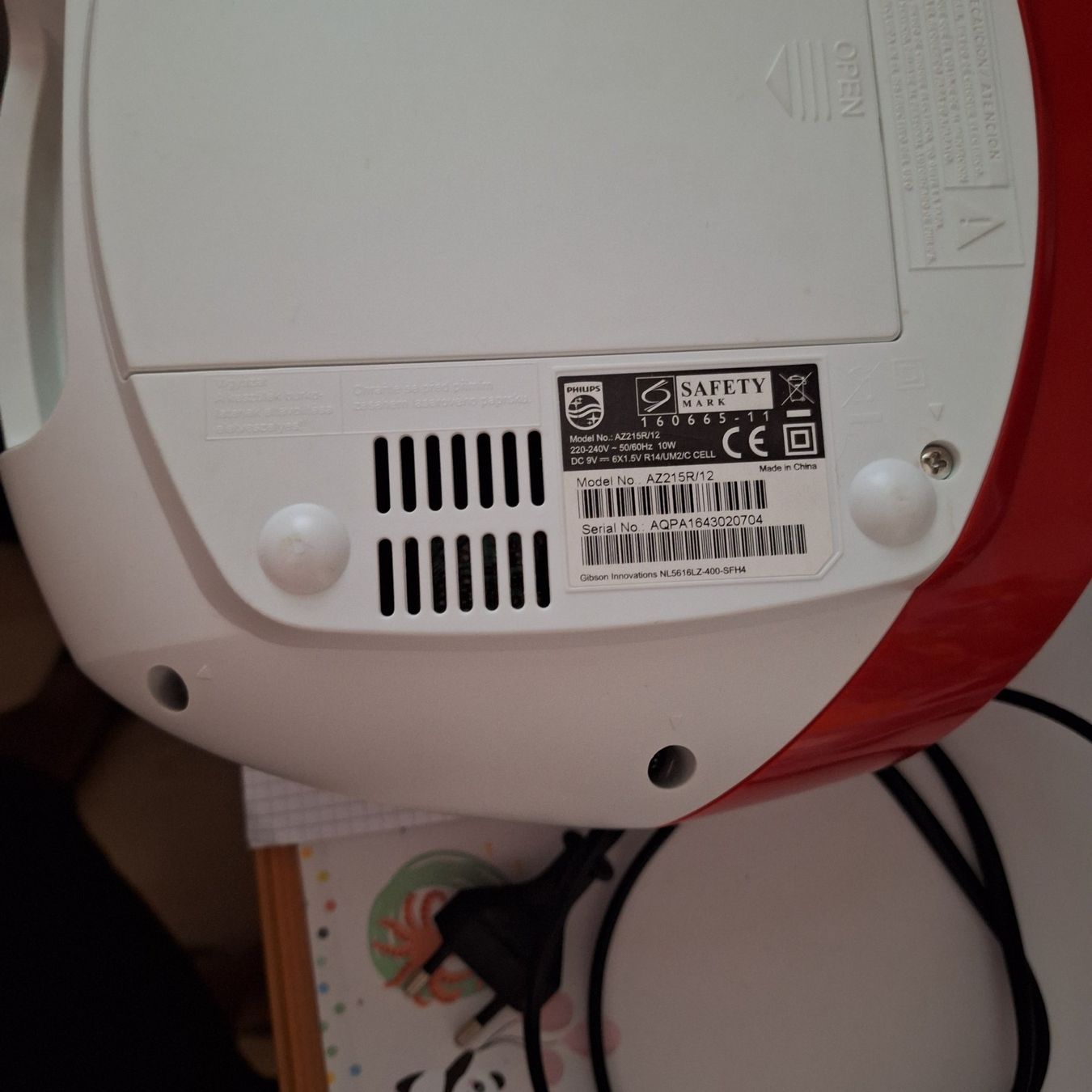 Philips Lettore multimediale portatile: CD Player Philips AZ2218/R2 rot gebraucht – Usato da Hettenschwil venduto da Schneuggi2 2
