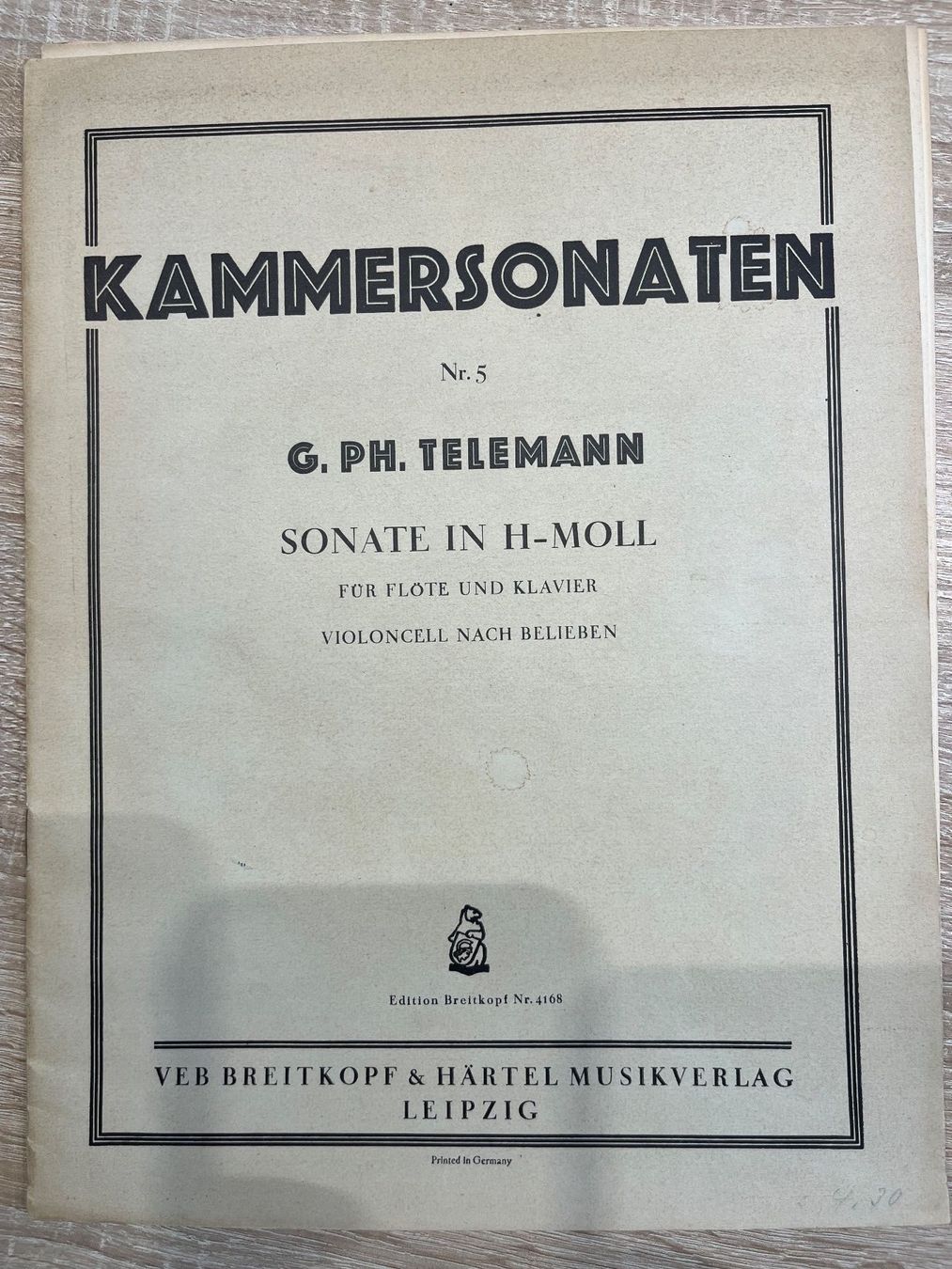 Libri: Notenheft G. PH. Telemann – Usato da Muttenz venduto da Bhuebi