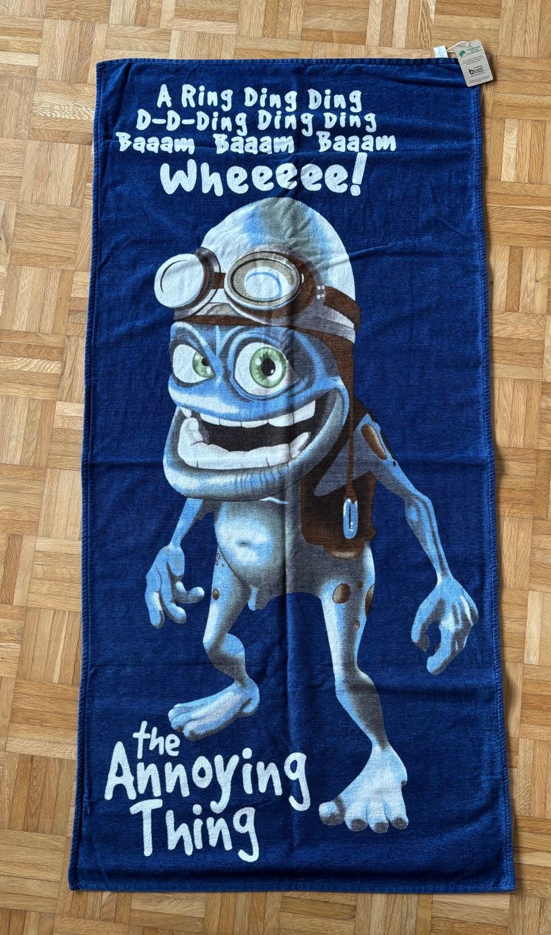 Teli da bagno: NEU** Crazy Frog Badetuch - 70x145cm – Nuovo e nell'imballaggio originale da Jona venduto da Sid100