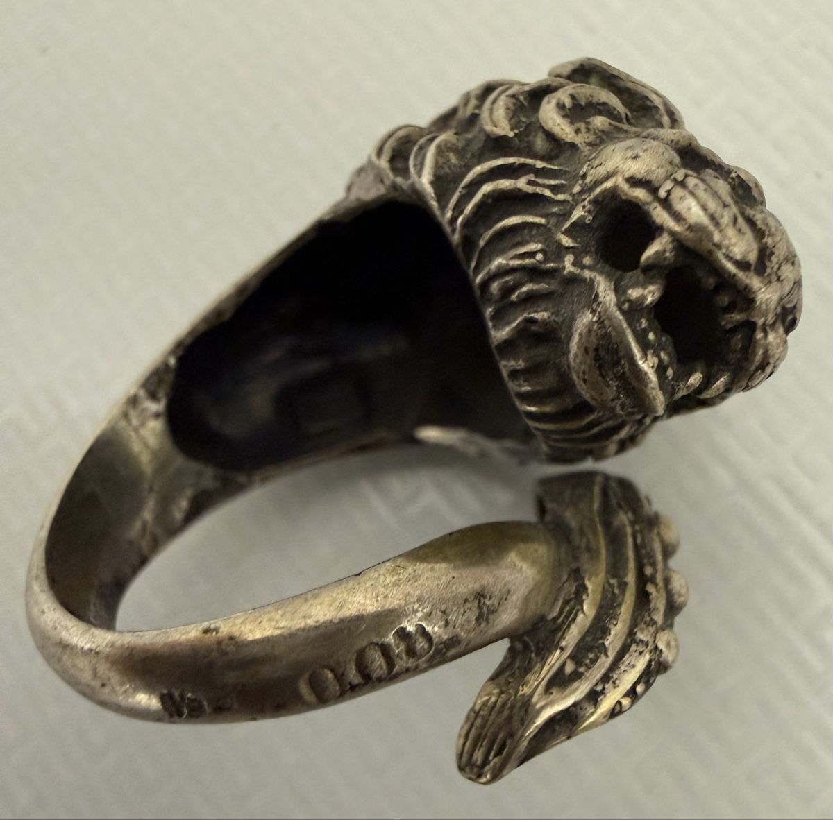 Ringe: Löwenkopf Ring aus Silber Fingerring – Gebraucht aus Goldach von Messerguru 2