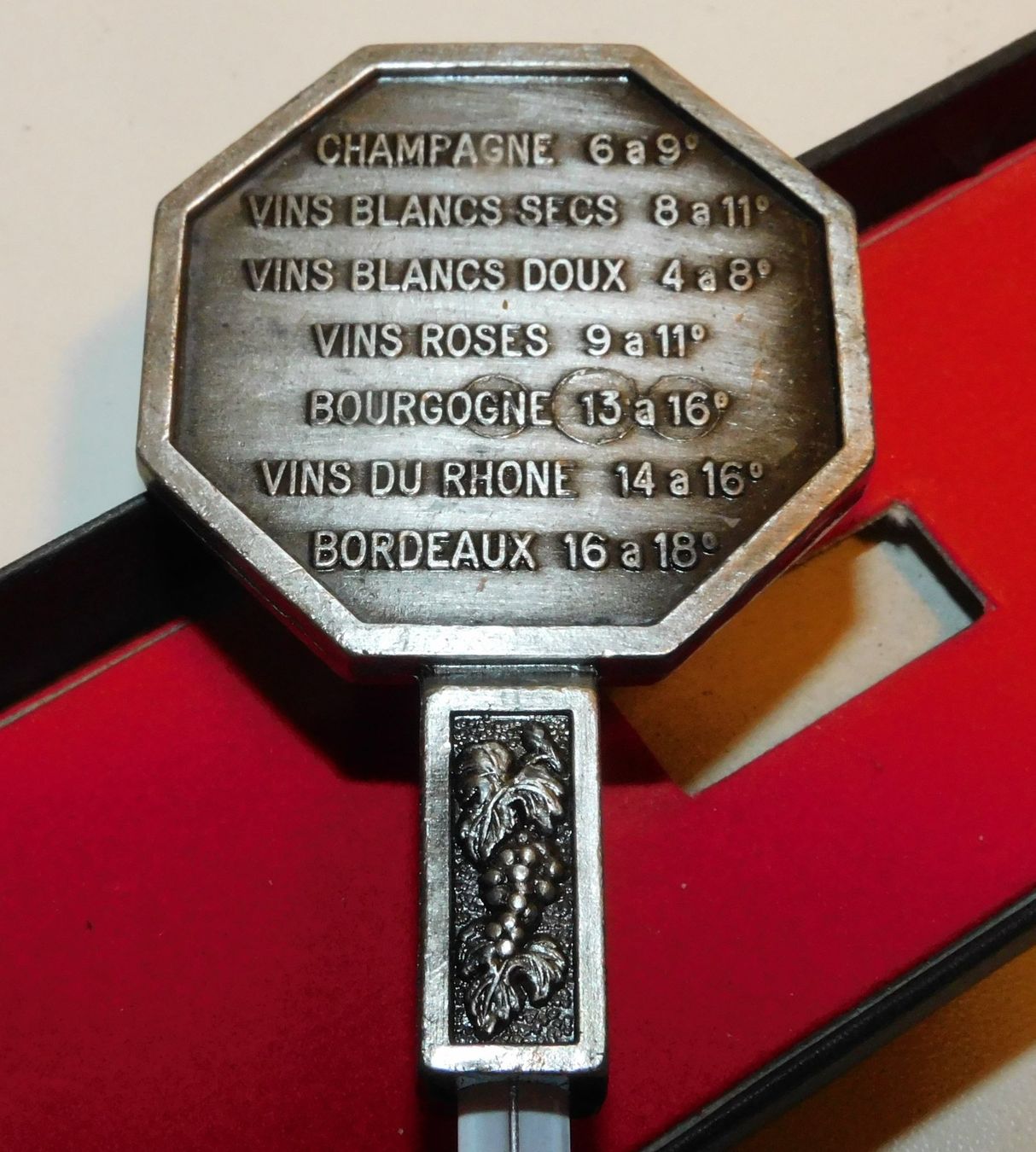 Sonstiges für Haushalt & Wohnen: Weinthermometer Zinn Thermometer mit Gradvorgaben – Gebraucht aus Sursee von 76 4