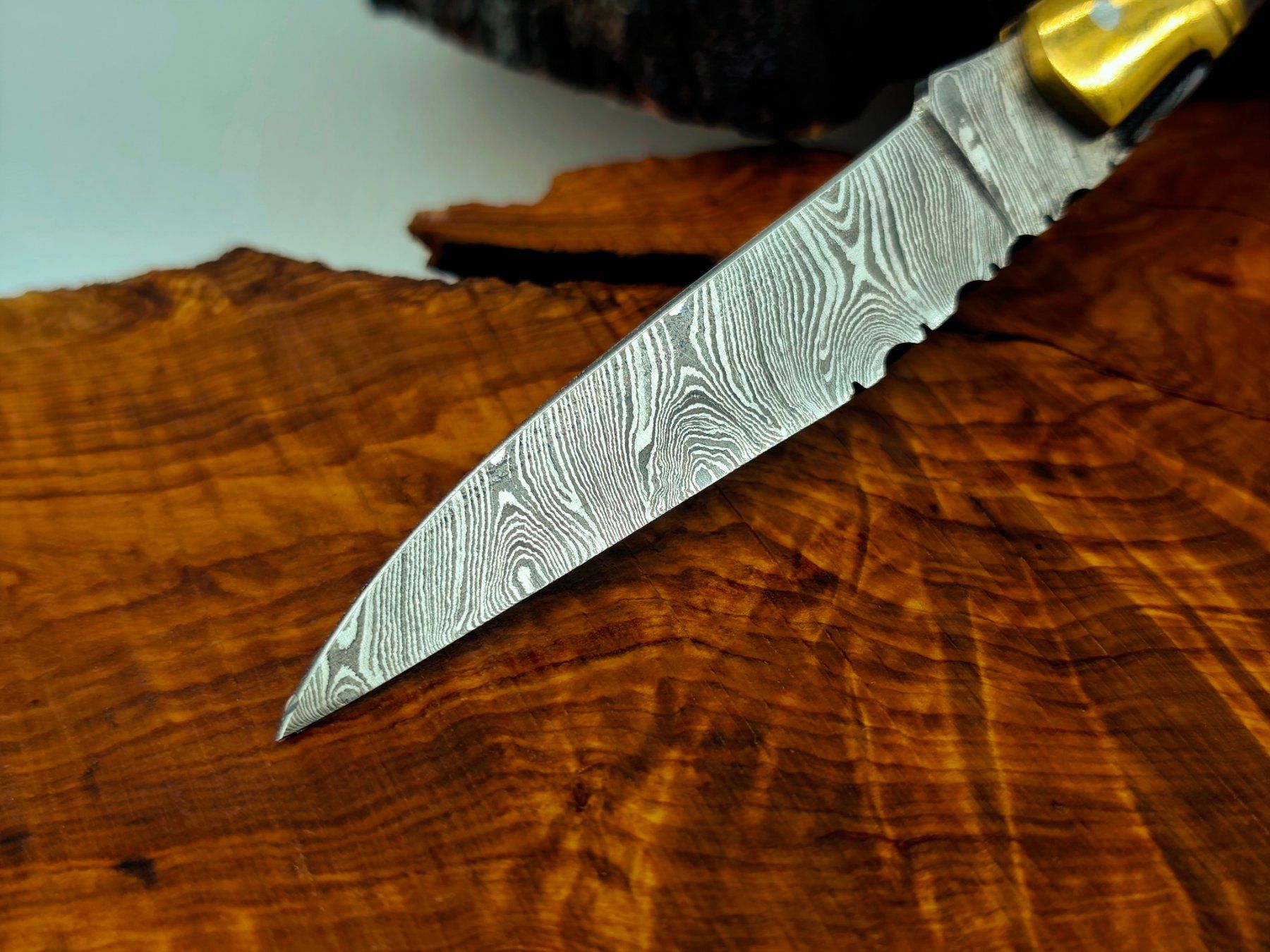 Accessori: Laguiole Damast Messer Klappmesser echtes Damastmesser – Nuovo e nell'imballaggio originale da Arlesheim venduto da Premius_1 2