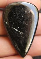 Cabochon L-2572 – Indischer schwarzer Turmalin – 25X23X5 mm