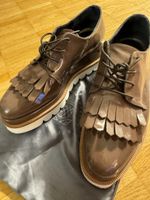 Navyboot Lackschuhe Plateau Gr. 37 Braun/Toupe