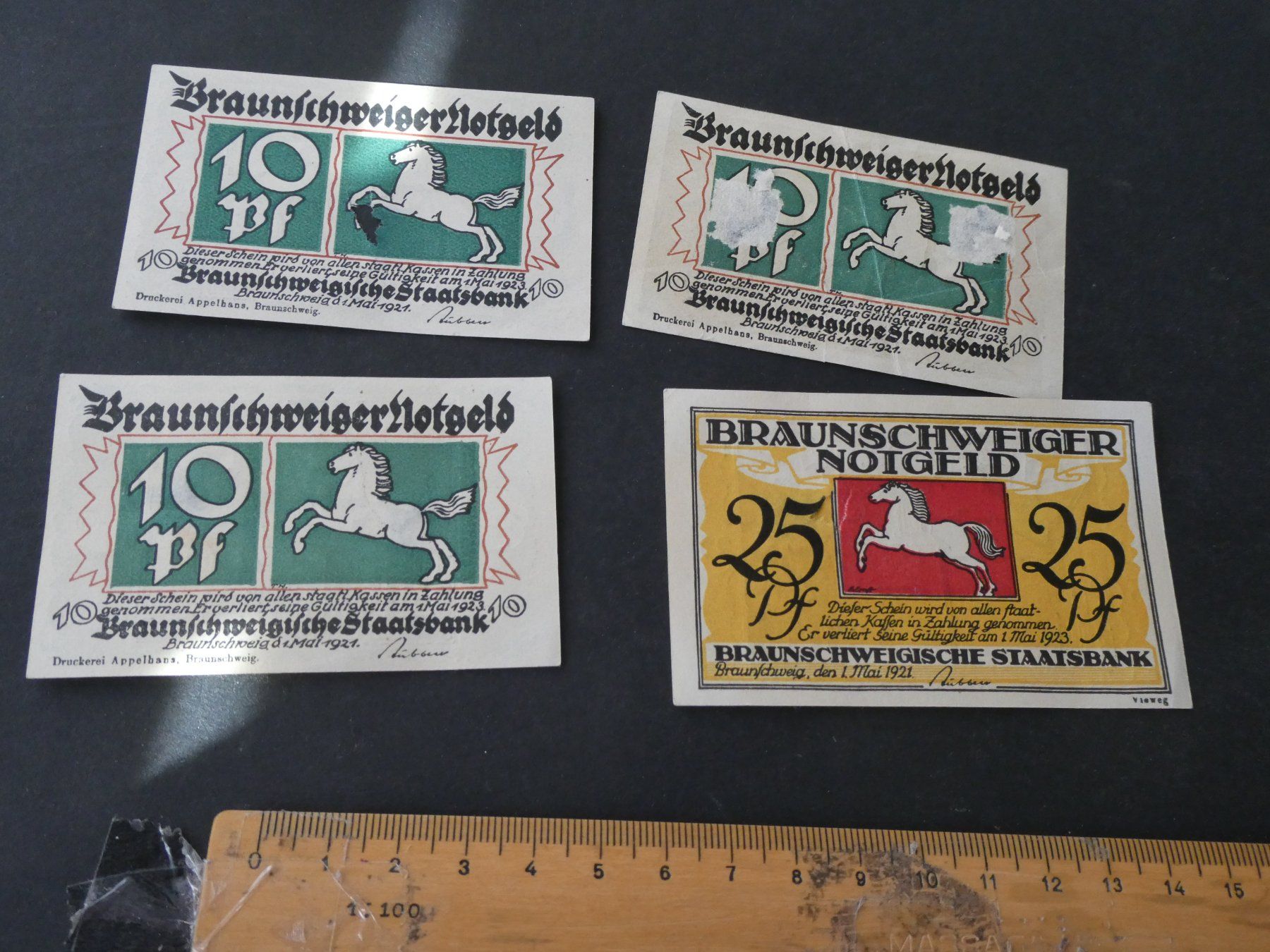 Banknoten: Dt. Reich,  Braunschweig - Notgeldscheine – Gebraucht aus Hinterforst von Rohusri