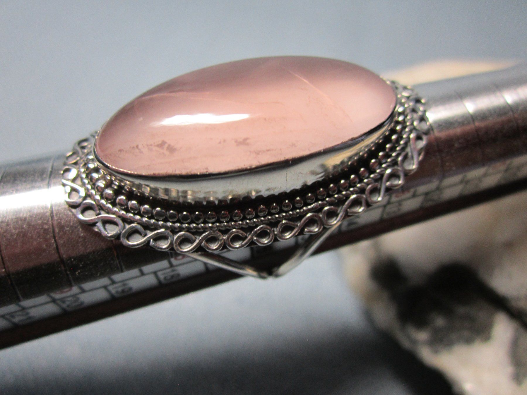Ringe: orientalischer Silberring: Rosenquarz – Neu und originalverpackt aus Laax GR von krippenfiguren-laax 4