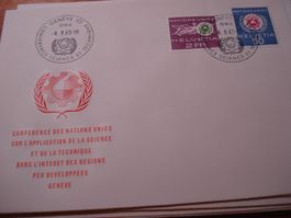 FDC Nations Unies Geneve, 1963, ungelaufen
