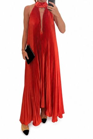 L'IDÉE Opera Kleid in Farbe Campari (XS)