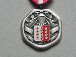 Schweiz Medaille von Firma Paul Kramer Wappen Kanton Wallis