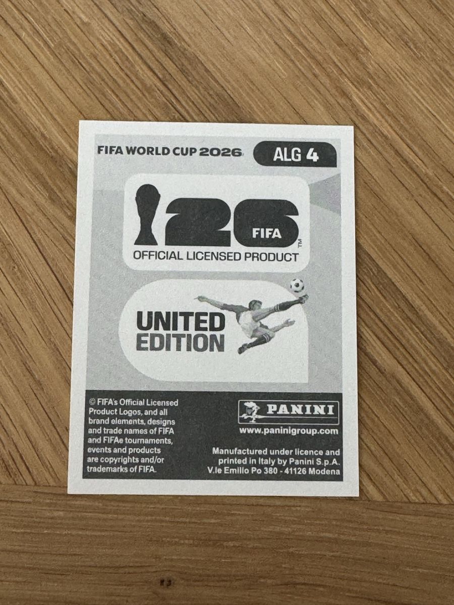 Panini Carte collezionabili: Panini 2026 ALG 4 – Nuovo (secondo la descrizione) da Grand-Lancy venduto da cyr_n5ky 1