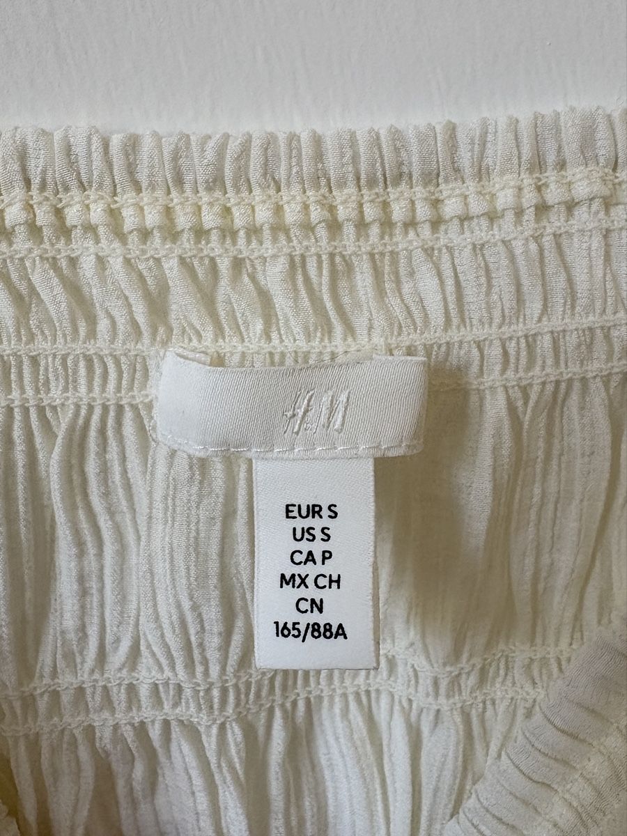 H&M Camicette: Top/Bluse weiss Grösse S  – Nuovo (secondo la descrizione) da Malans GR venduto da sim_6pjl 2