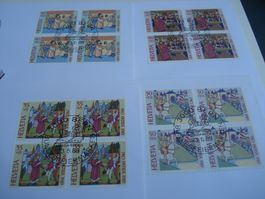 Pro Patria 1989, FDC Satz + 4erblocks, 5 Belege