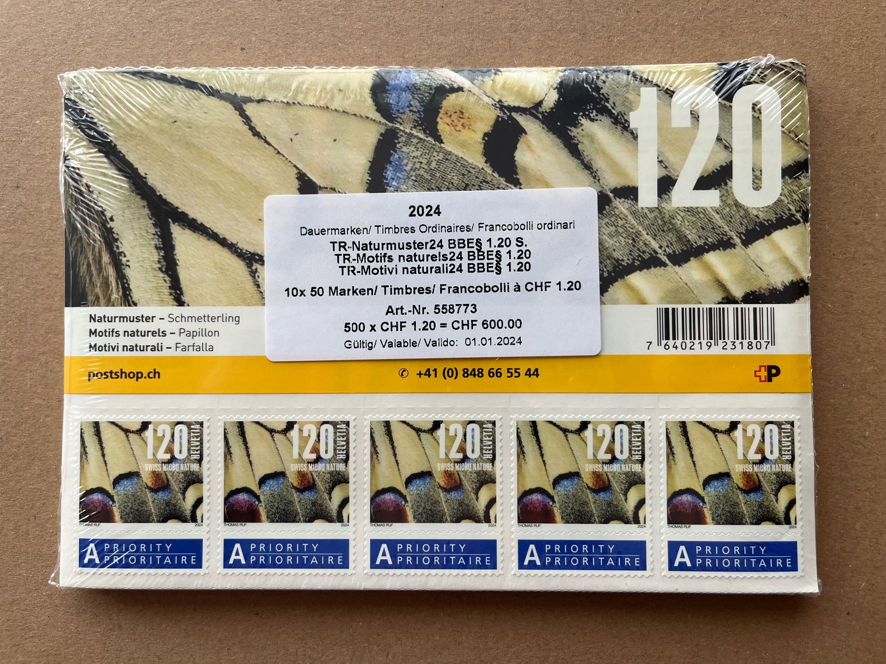 Bogenschiessen: Briefmarken 500 Stück à CHF 1.20 – Neu und originalverpackt aus Rapperswil BE von Remiger