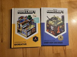2 Minecraft Bücher: Handbuch für Kreativ & Nether und Ende