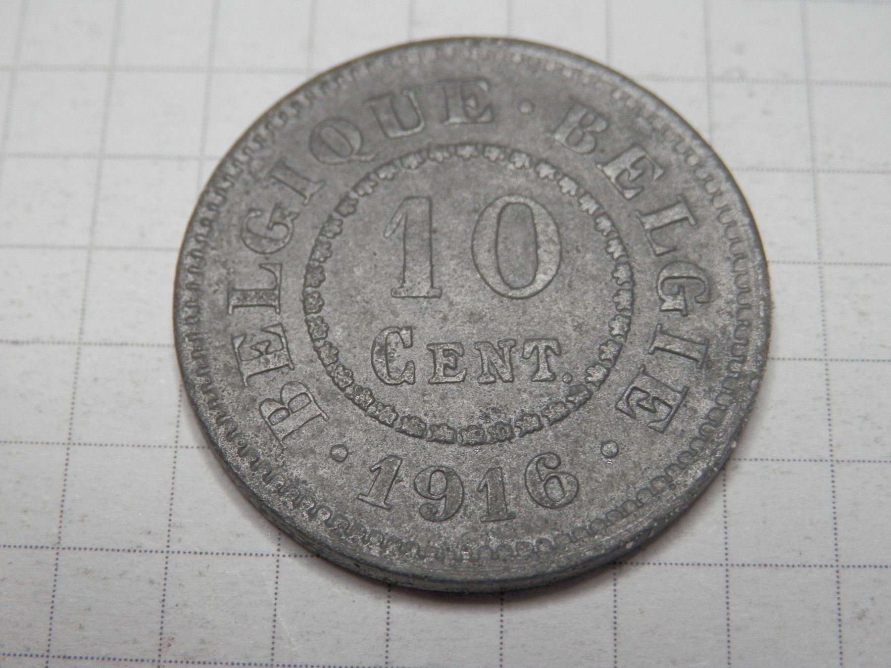 Tutti le monete: Belgien 10 Centimes, 1916 – Usato da Weiach venduto da weiach81