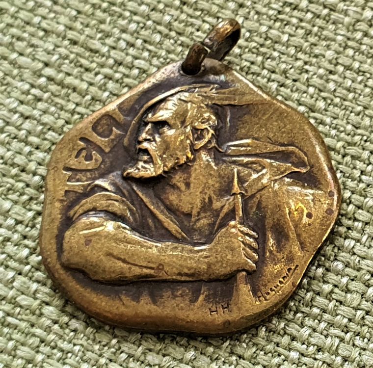 Médaille 1939 Noël sous les armes. BAT. FUS. MONT.9. Argent. | Kaufen