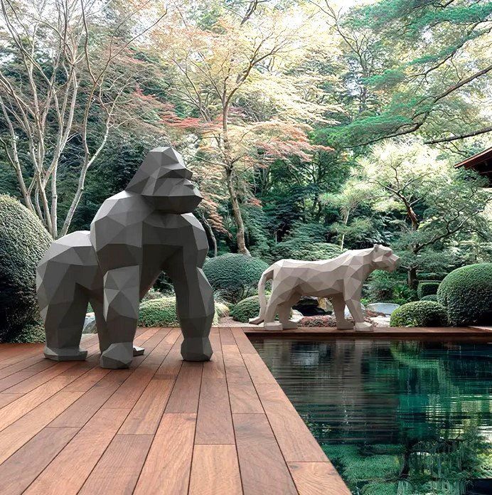 Sculture & Statue: Statue Design Gorille Saru Origami Vondom – Nuovo e nell'imballaggio originale da Lausanne venduto da UniDecoCasa 1