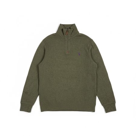 Pull demi-zip Polo Ralph Lauren Kaki - L #12