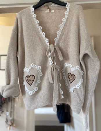 CARDIGAN MIXT LAINE! M