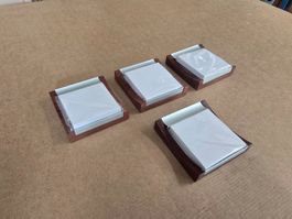 4x neuer edler Notizzettel Spender für Büros 10x10x3cm 1.-
