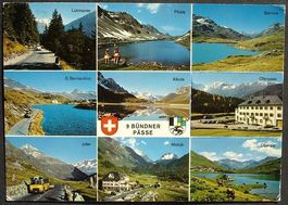 9 BÜNDNER PÄSSE Lukmanier, Flüela, Bernina, Julier, Postauto
