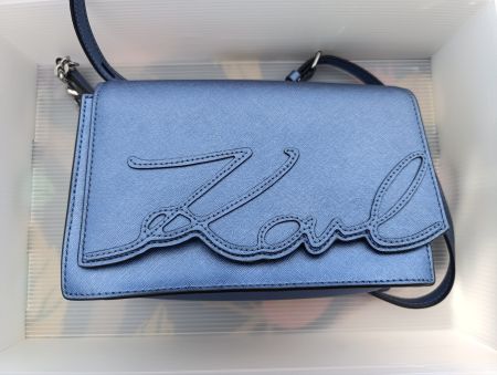 Karl Lagerfeld crossbody bag - Metallicblau
