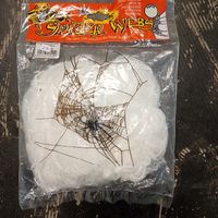 Künstliches Spinnennetz für Halloween weiss neu in OVP