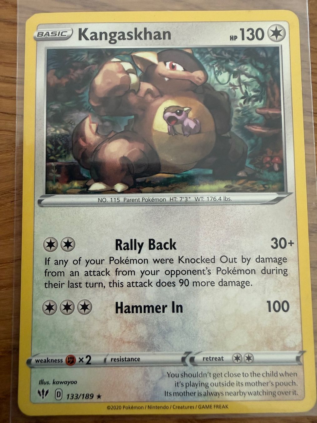 Pokémon Sammelbilder & Trading cards: Kangashkan 133/189 – Gebraucht aus Amriswil von sim_nlb6