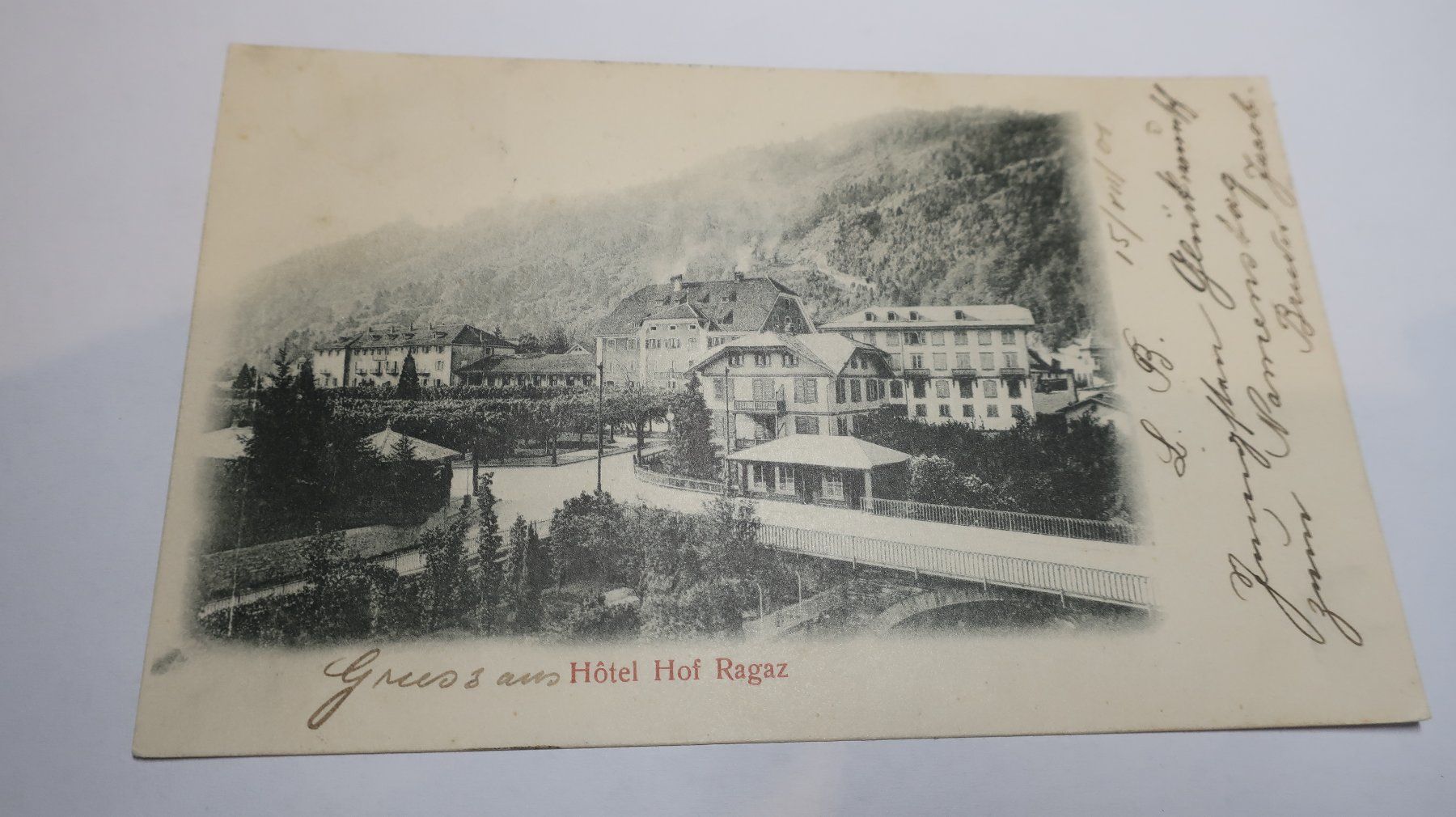 Cartes postales: Hotel Hof Ragaz  1901 – D'occasion à Cormoret par Pascalll2001 1