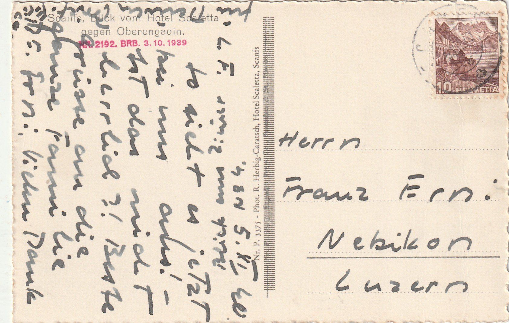 Cartoline postali: Scan Engadin  Dorfpartie   – Usato da Lumbrein venduto da made02 1