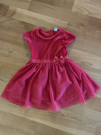 Rotes Kleid 92 / 1.5-2 Jahre / Weihnachtskleid
