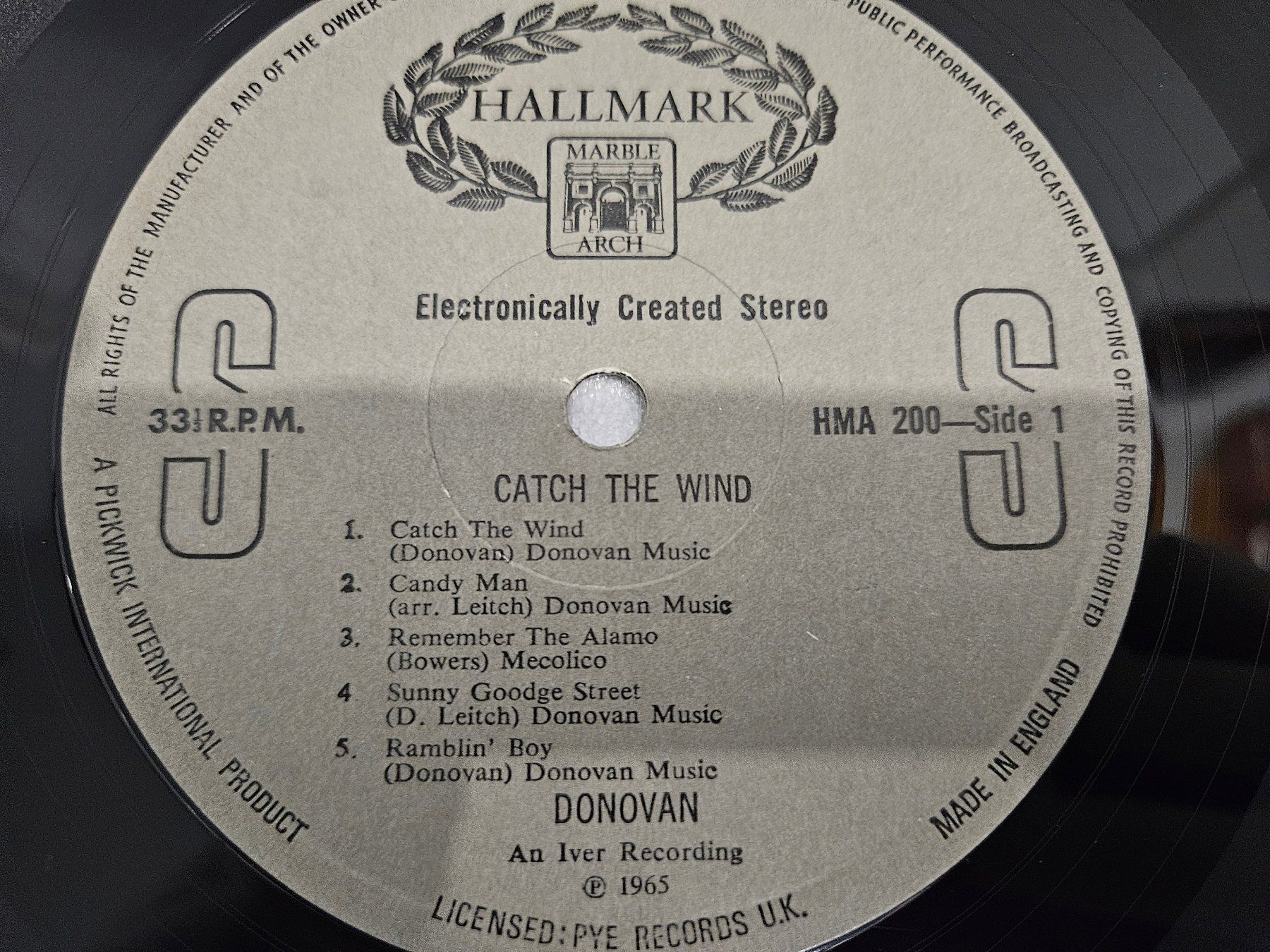 Dischi in vinile: Donovan – Catch The Wind (LP, Rock, Compilation) – Usato da Uster venduto da Vinyl-Leidenschaft 3