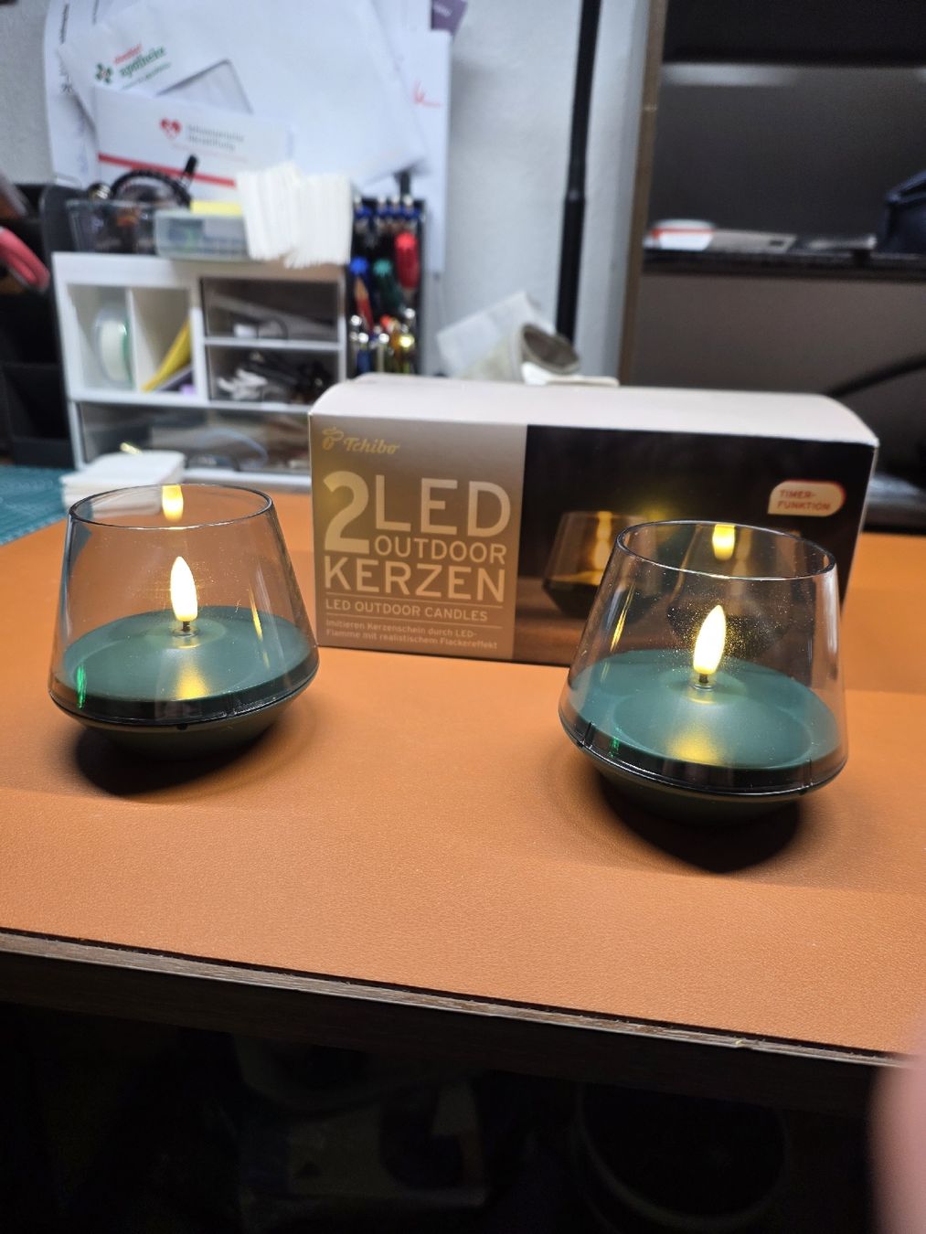 Candele: Tchibo 2er LED Outdoor Kerzen mit Timerfunktion NEU – Nuovo e nell'imballaggio originale da Möhlin venduto da mic_lo 1