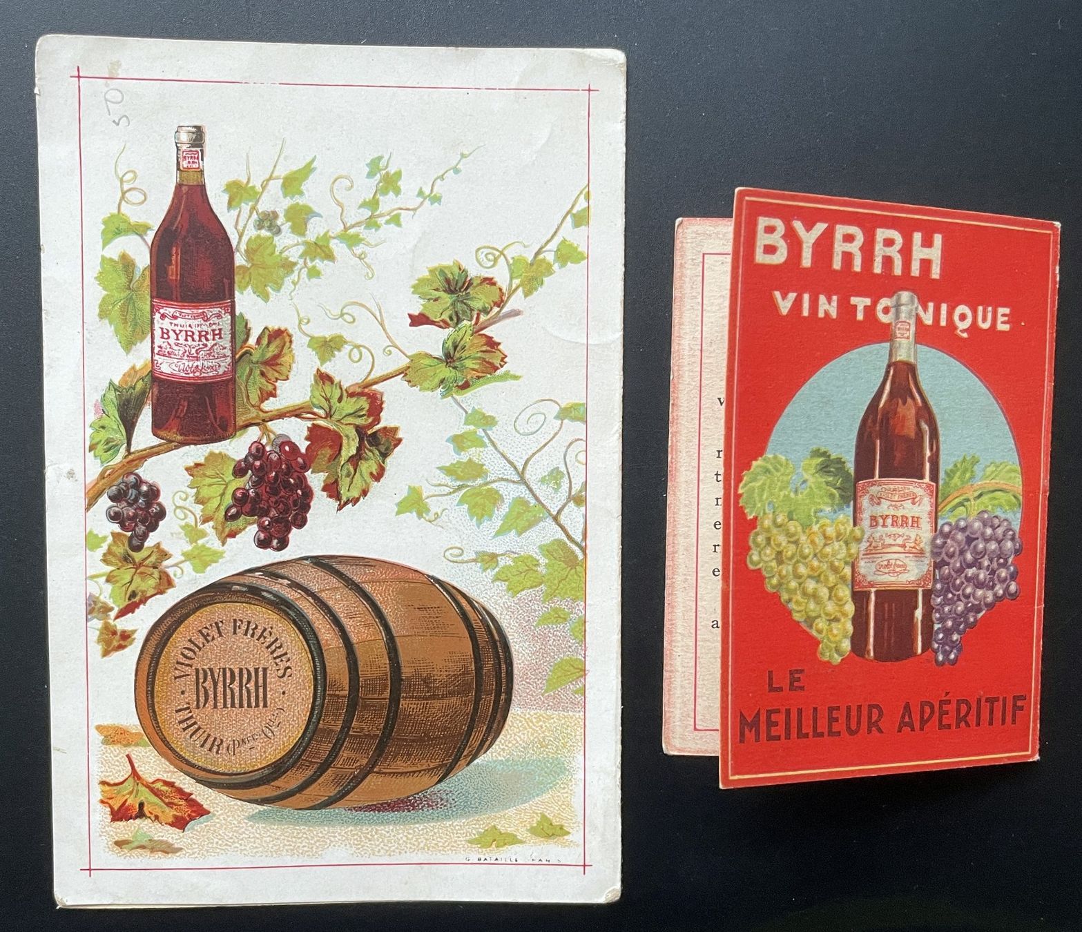 Grafiken & Lithographien: Byrrh - 2 Werbeflyer / Dépliants publicitaires – Gebraucht aus Savagnier von Ne2065 2