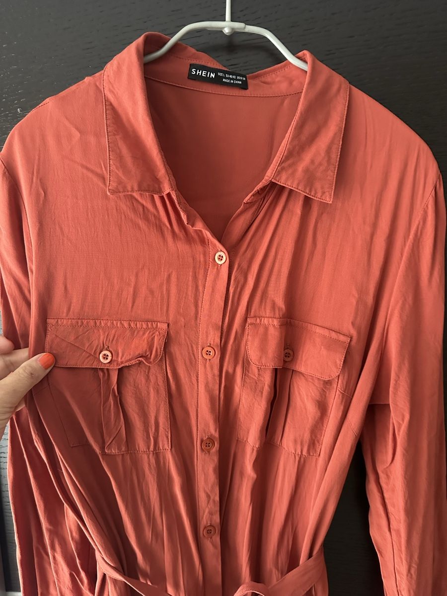 Shein Kleider: Blusenkleid in Terrakotta - Grösse L – Neu (gemäss Beschreibung) aus Altendorf von Eastwick4 2